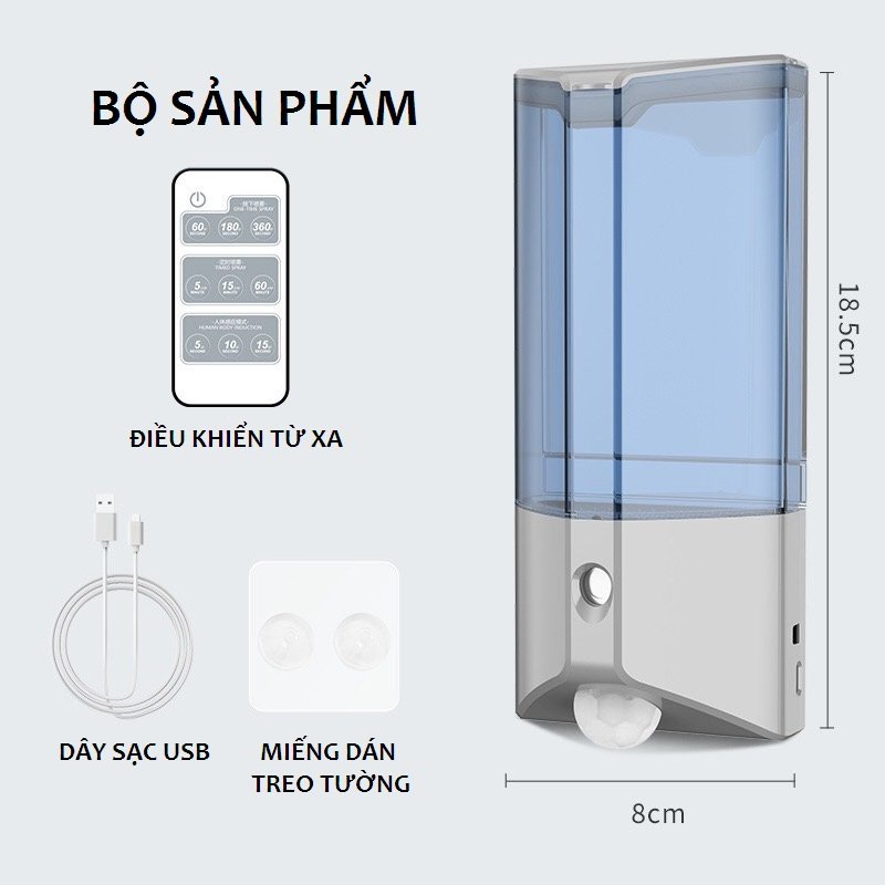 Máy phun sương tự động, Hộp xông tinh dầu cảm biến thân nhiệt thông minh