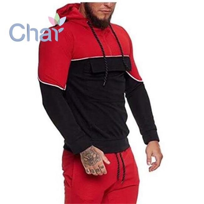 Áo Hoodie Nam Phối Màu Phong Cách Âu Mỹ Năng Động