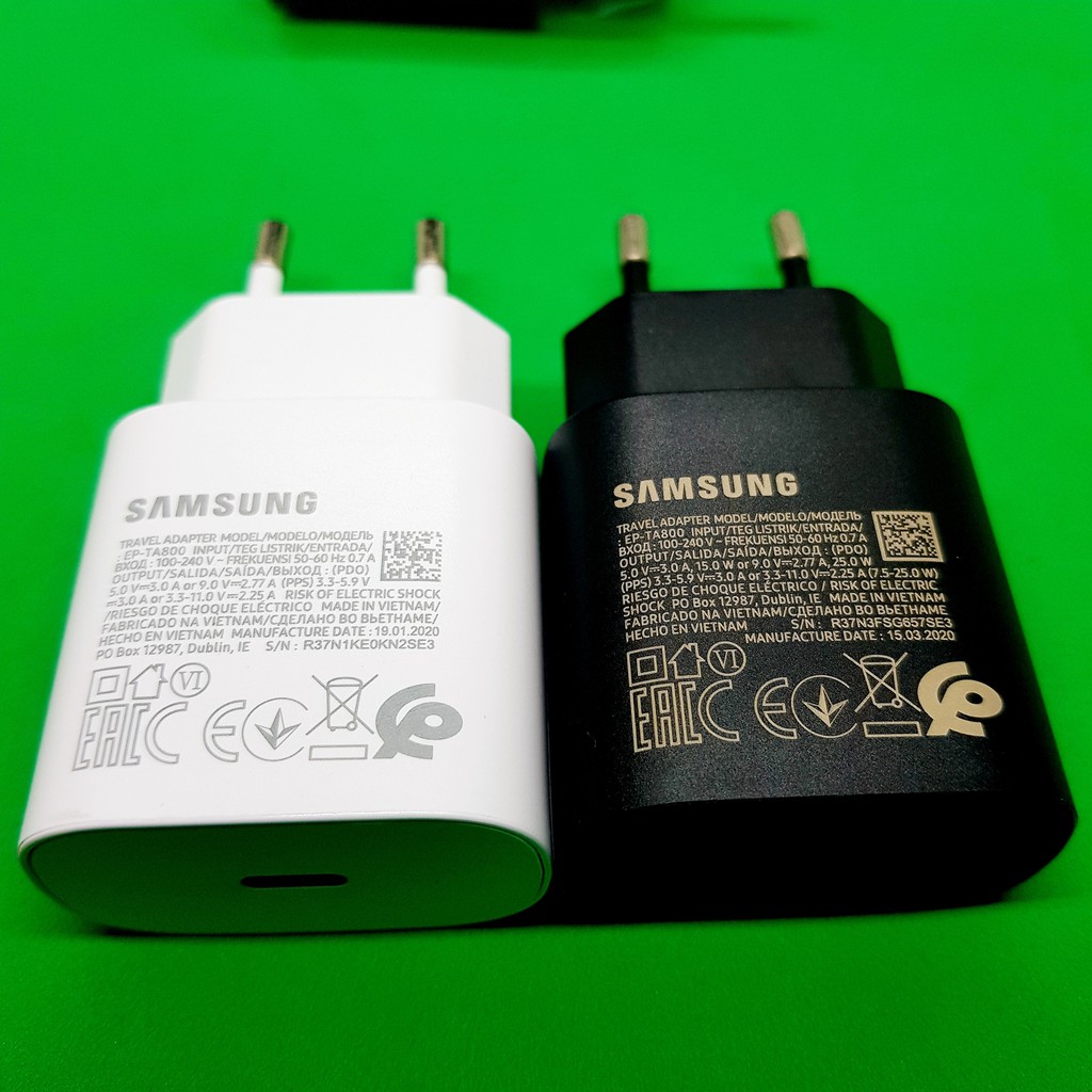 Bộ Sạc Nhanh 25W Samsung Chính Hãng - Kèm Cáp Sạc [Tiết Kiệm Thời Gian - An Toàn Và Bền Lâu - Bảo Hành1 Đổi 1]