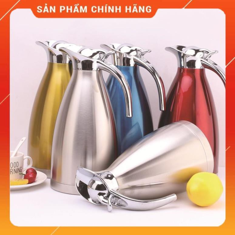 CHÍNH HÃNG - Bình pha trà giữ nhiệt 2000ml,bình đựng nước inox,bình phà trà cà phê tại nhà dung tích lớn có quai cầm