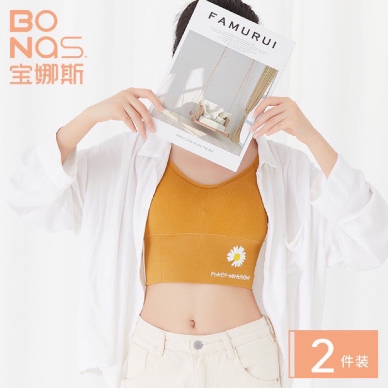 Bra Tập gym Có Tăng đơ , Áo Lót Hai dây phối Hoa cúc hottren
