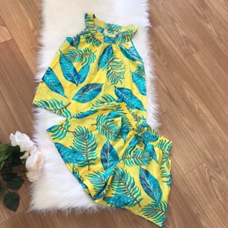 Bộ mặc ở nhà yếm tơ đũi