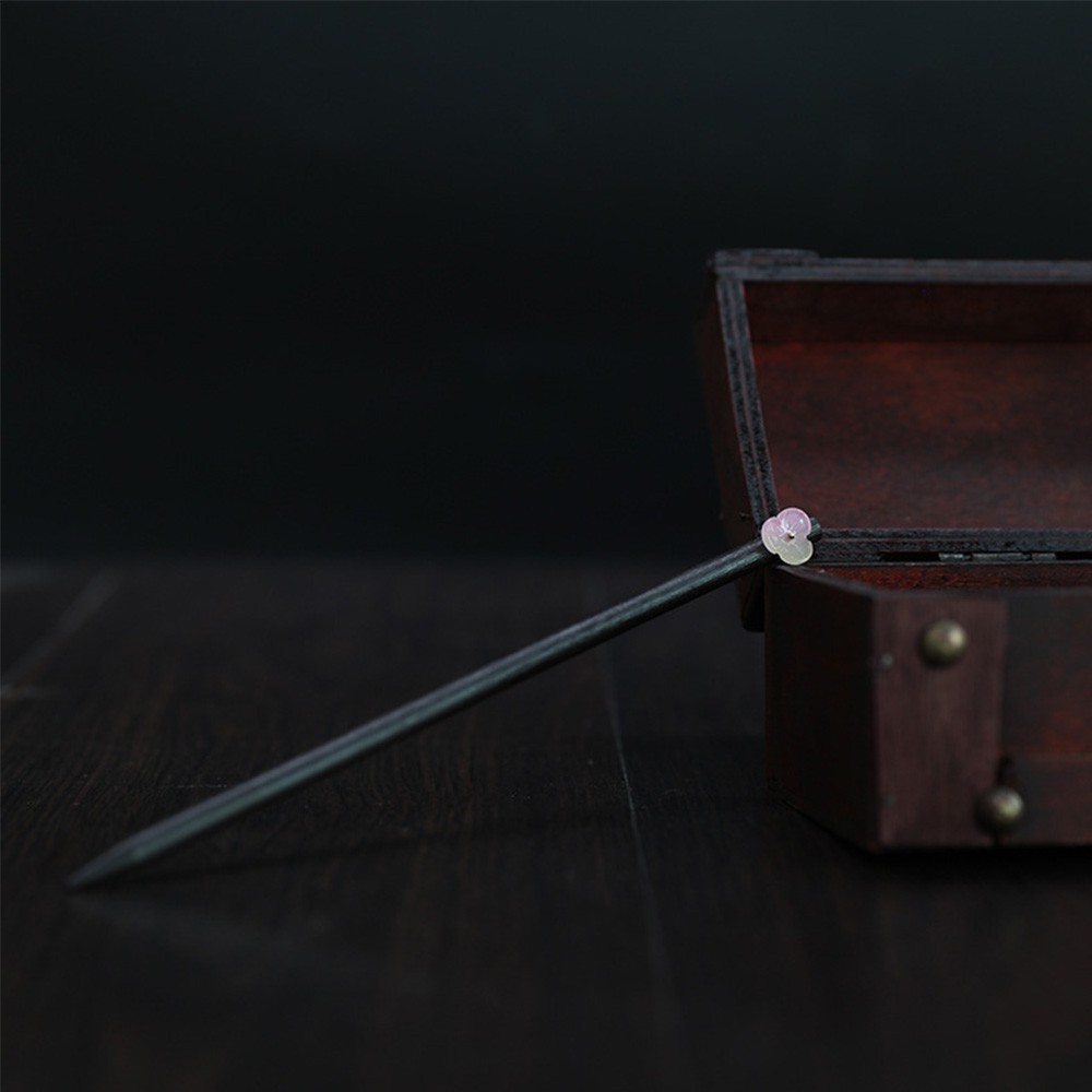 Trâm cài tóc bằng gỗ kiểu dáng Trung Hoa đơn giản cho nữ