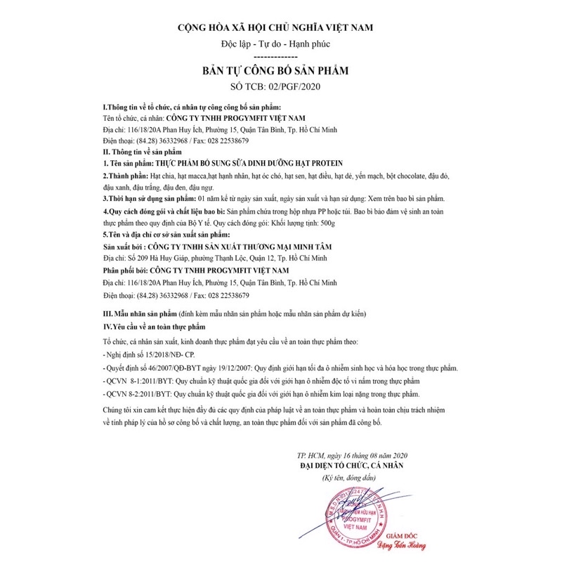 Sữa Tăng Cơ Hạt Protein 500g