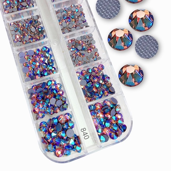 Đá Chân Lưới 16 Khía Nail Light Amethyst AB Đính Móng ANGELICA 840