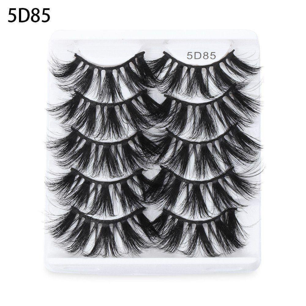 EUCA Set 5 Cặp Lông Mi Giả SKONHED Mềm Mại Và Dày Hiệu Quả