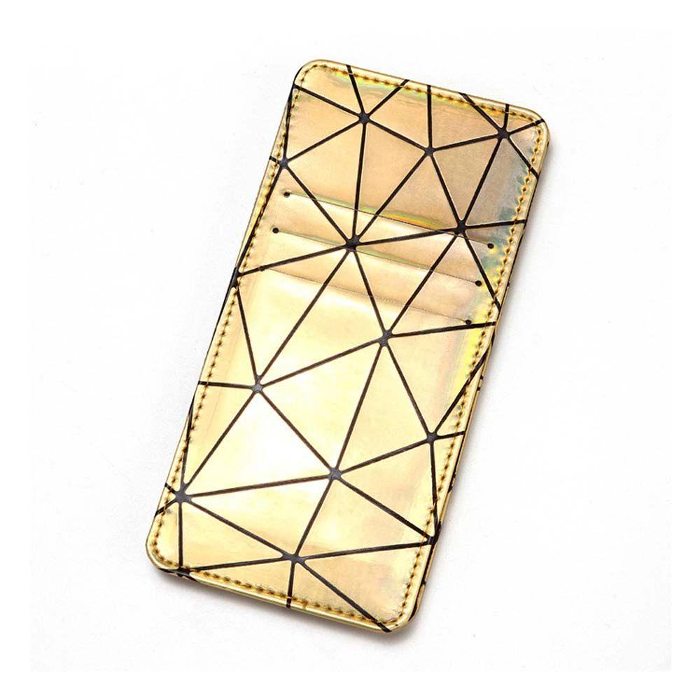 Ví Da PU Dài Trung Bình Đựng Thẻ ID Đính Kim Sa Lấp Lánh Cho Nam Và Nữ