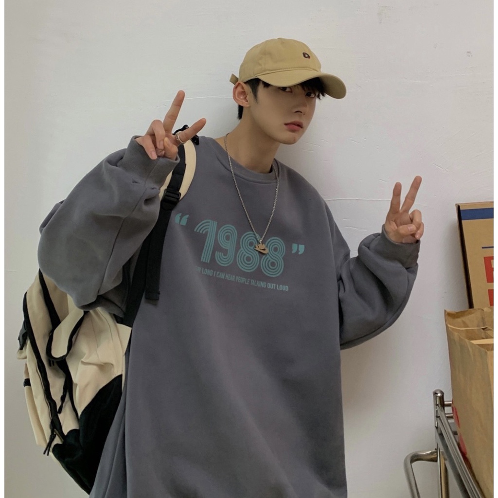 Áo Sweater , áo nỉ 1988 dáng rộng form trung rộng phong cách ulzzang | WebRaoVat - webraovat.net.vn