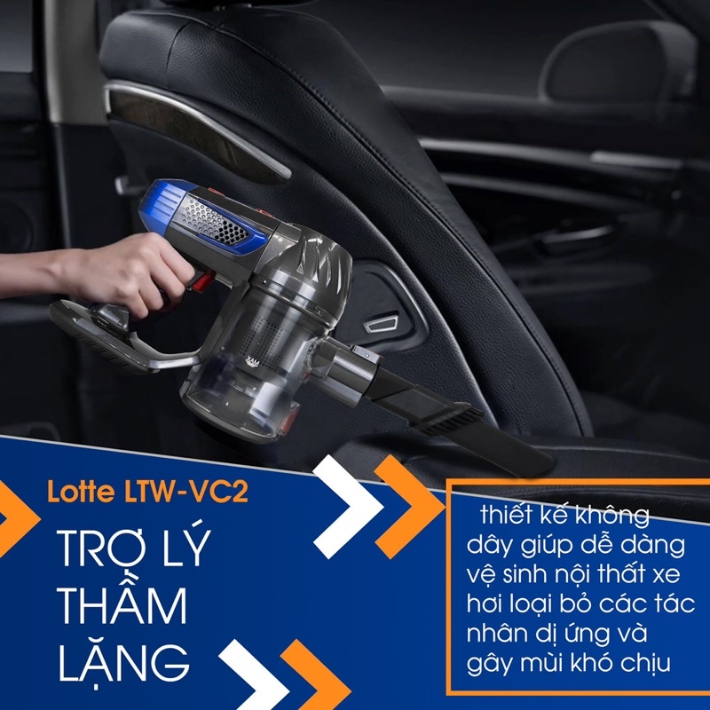 Máy hút bụi không dây 2 trong 1 Lotte lau siêu sạch Hàn Quốc