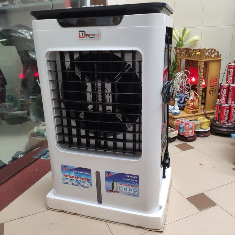 Bảo hành tại nhà Quạt điều hoà làm mát hơi nước phun sương 30L 35L H-TECH RaiKa Đạt Tường, Quạt Điều Hòa Việt Nam