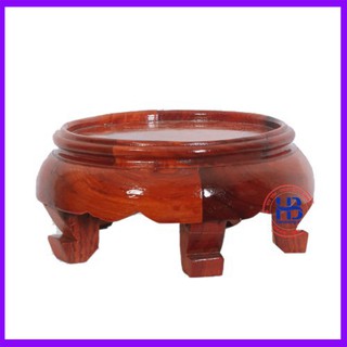 Kỷ tròn-đê chân tròn-Đế kê bát hương gỗ hương cao 9cm