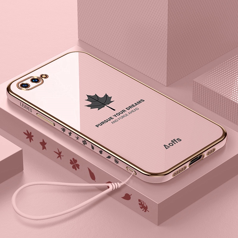 ốp lưng điện thoại mạ sang trọng tương thích với Cho OPPO A3S A5 A5S / A16 / A15 / A15S / A12 / A12E / A9 / A7 / A5 2020 Vỏ silicon mềm TPU có dây buộc case