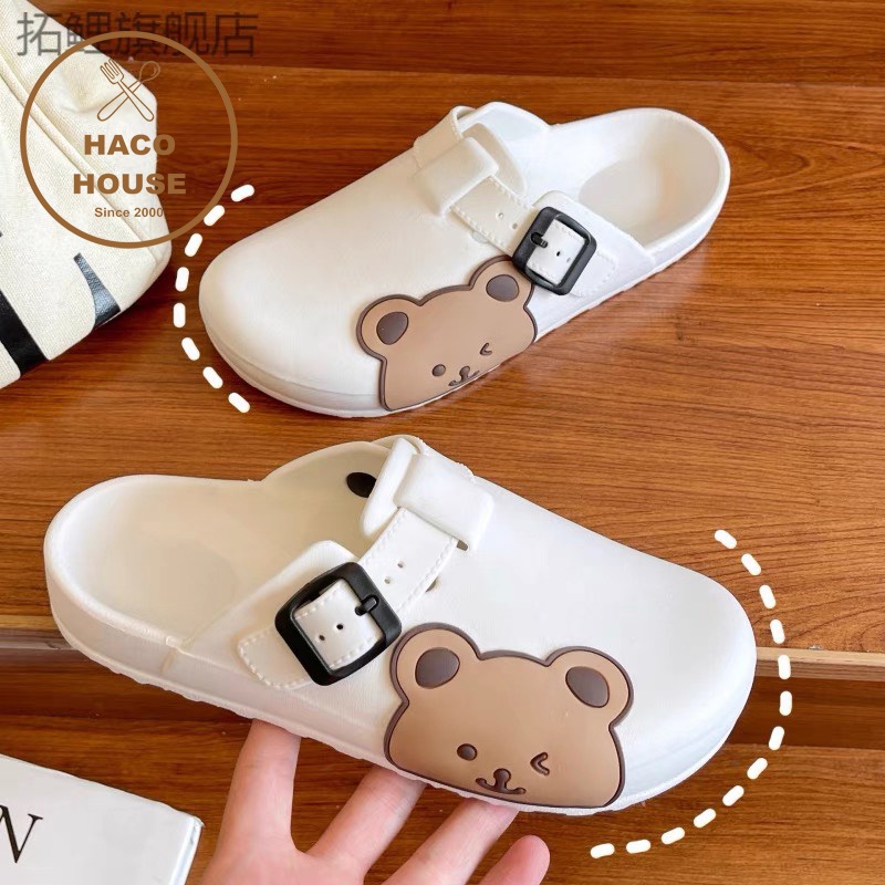 SỤC NHỰA CUTE, DÉP GẤU NHỰA CUTE CÓ HAI MÀU SIÊU XINH PHONG CÁCH HÀN QUỐC