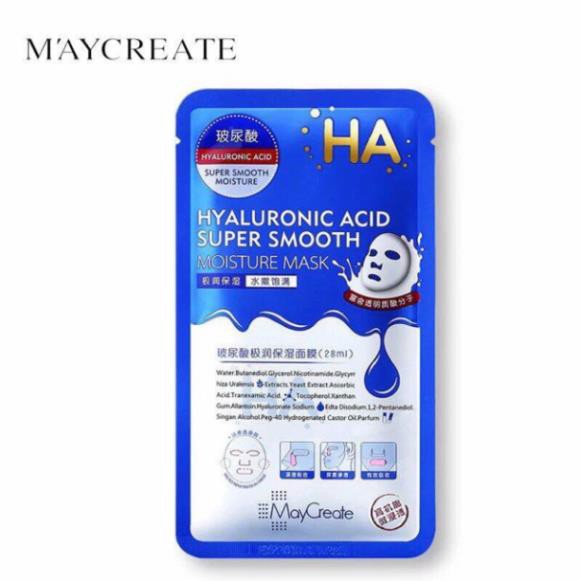 HỘP 20 MIẾNG MẶT NẠ HA CẤP NƯỚC MAYCREATE- SỈ HA TÍM XANH