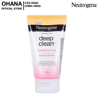 Sữa Rửa Mặt eutrogena Deep Clean Brightening Foaming Cleanser 40g