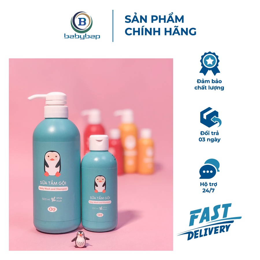 Sữa Tắm Gội Agi Lưu Hương Thơm Mát Trên Da Bé