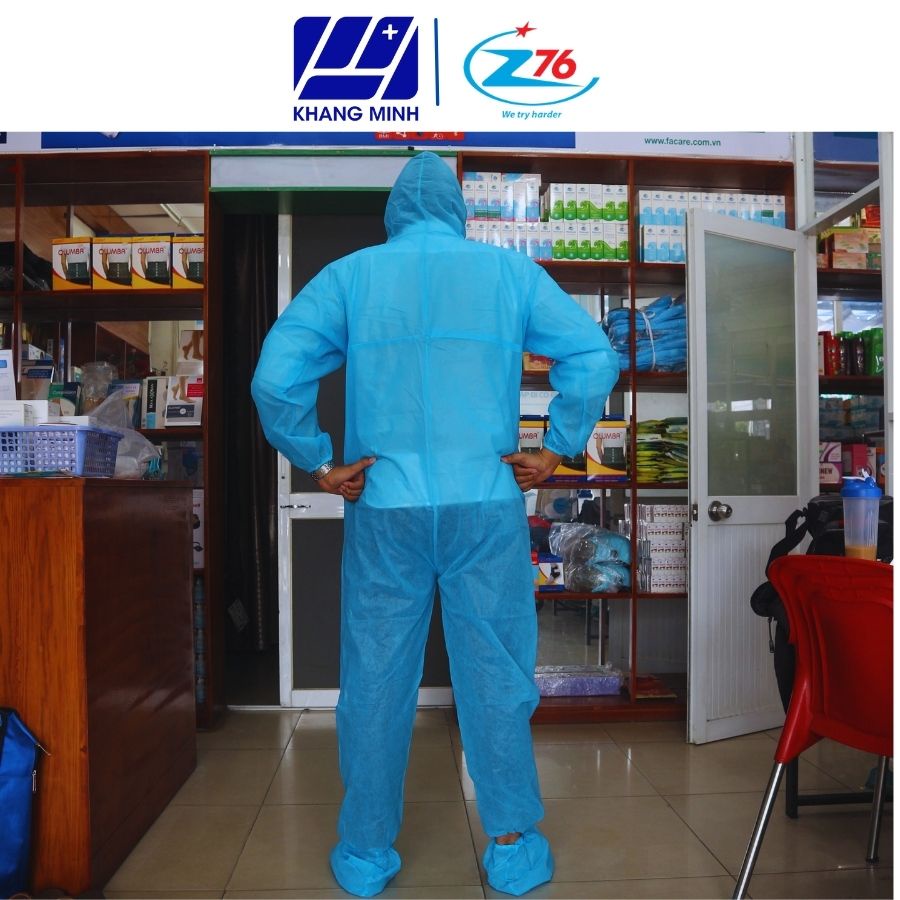 Áo bảo hộ y tế chống dịch 4 món (MÀU TRẮNG) - Quần áo bảo hộ, đồ bảo hộ chống dịch, đồ phòng chống đại địch (MÀU TRẤNG)