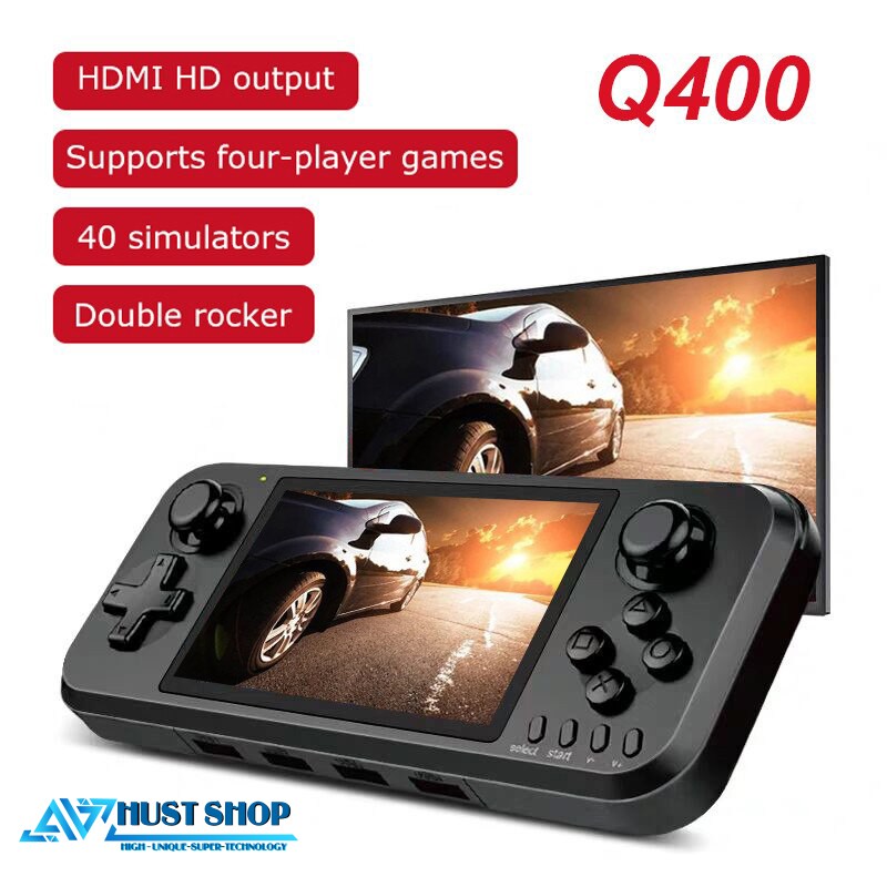 Máy Chơi Game Subor Q400 Màn Hình 4inch IPS Hỗ trợ 4 Tay Cầm Chơi Game PS1 Tặng Kèm Thẻ Nhớ 64GB