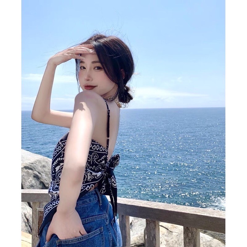 Áo bandana yếm 2dây có quay chỉnh dây
