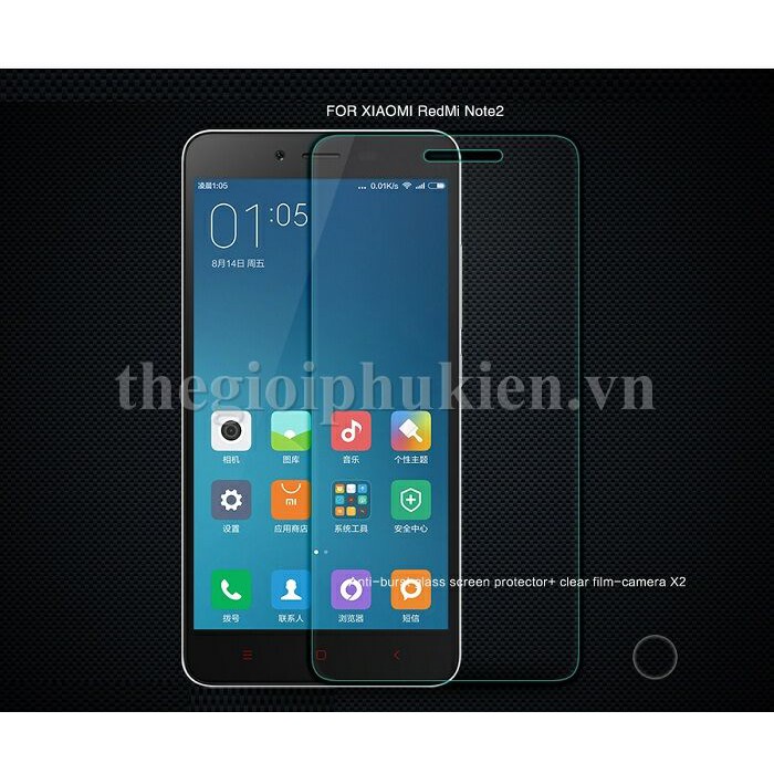 Miếng dán kính cường lực Xiaomi Redmi Note 2 chống vỡ màn hình - Giá rẻ