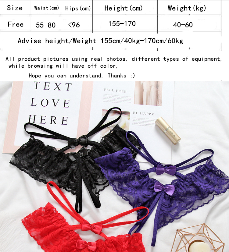 Quần lót ren hở đáy xuyên thấu quyến rũ dành cho nữ | BigBuy360 - bigbuy360.vn