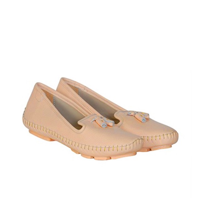 Giày Mọi Nữ Búp Bê Anly by QuickFree Nữ Nơ Chuông B161200-005 màu Kem
