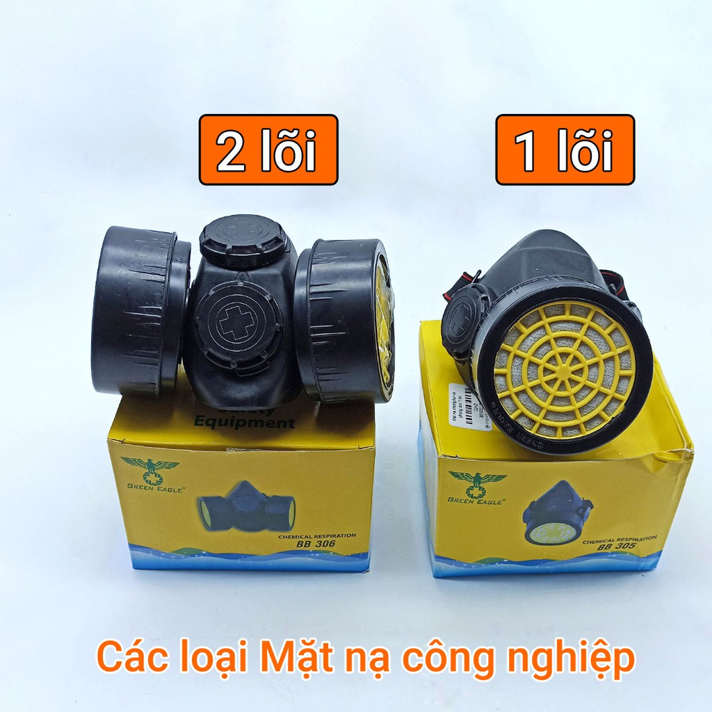 Mặt nạ chống bụi mịn và phòng khí độc công nghiệp than hoạt tính