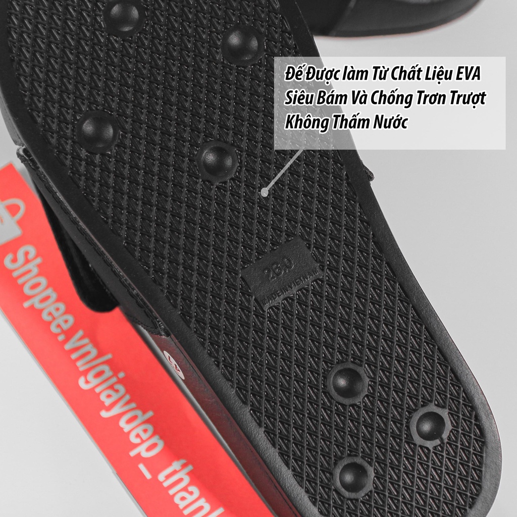 Dép Newbalance NB quai ngang đen trắng