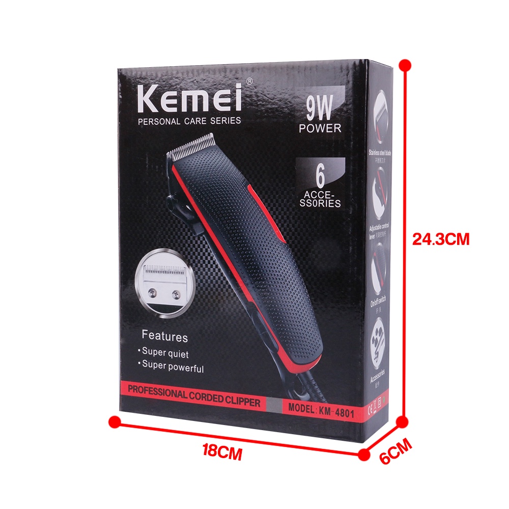 Tông đơ cắt tóc KEMEI KM-4801 thiết kế chuyên nghiệp