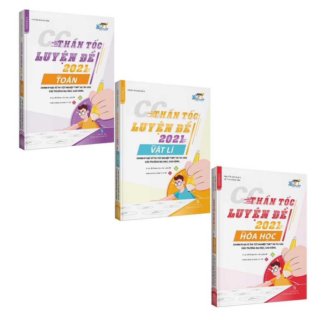 Sách - Combo CC Thần tốc luyện đề 2021 môn Toán - vật lý - Hóa học ( 3 cuốn)