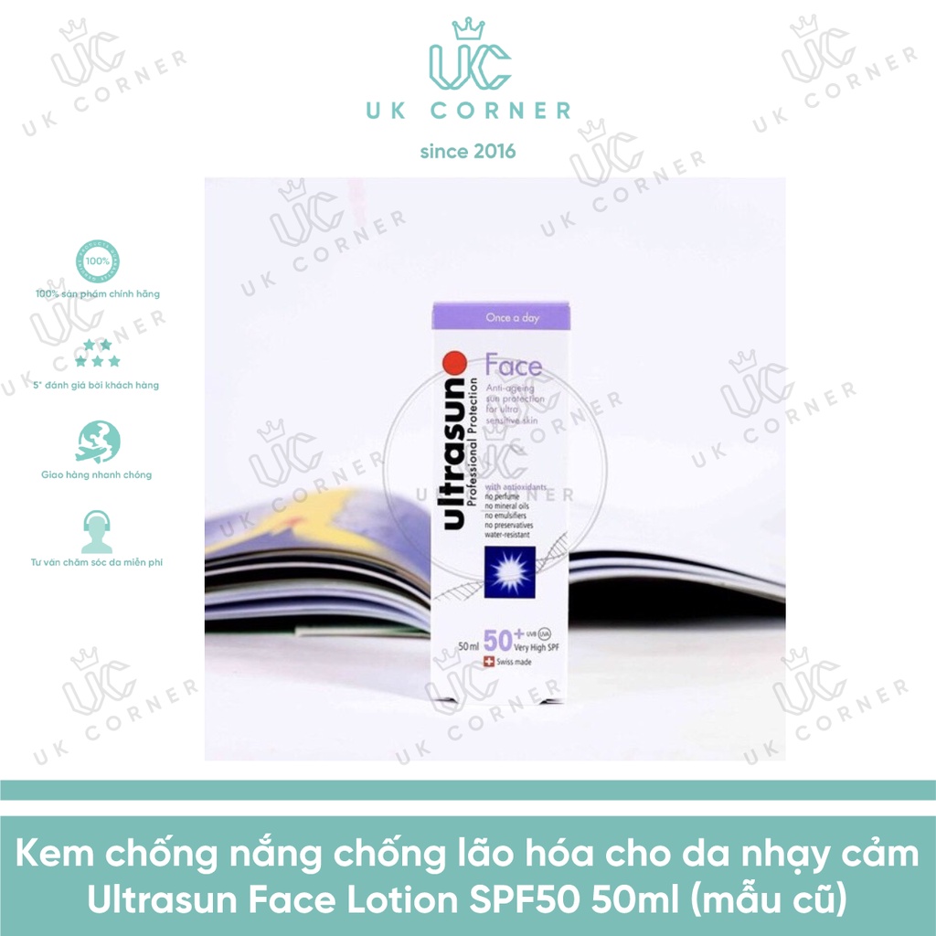 Kem chống nắng chống lão hóa cho da nhạy cảm Ultrasun Face Sun Lotion & Face fluid nhiều phân loại