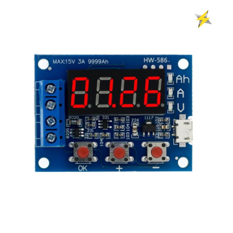 Mạch test ZB2L3 + 2 Tải trở, kiêm tra dung lượng pin Lithium Li-ion 18650