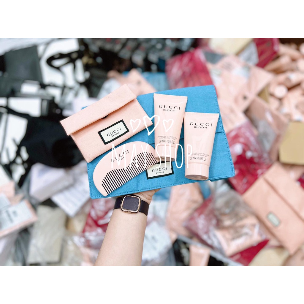 Gucci Bloom EDP - Set Beauty Túi Gucci + Lược Gucci + 2 Lotion