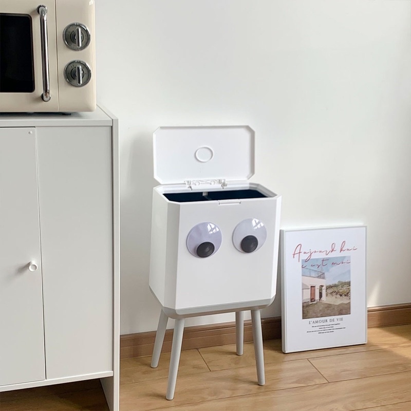 Thùng Rác PNL Có Ngăn Đựng Đồ Khô Và Ướt Tích Hợp Vỏ Đựng Rác Tiện Dụng Cho Phòng Khách / Nhà Bếp