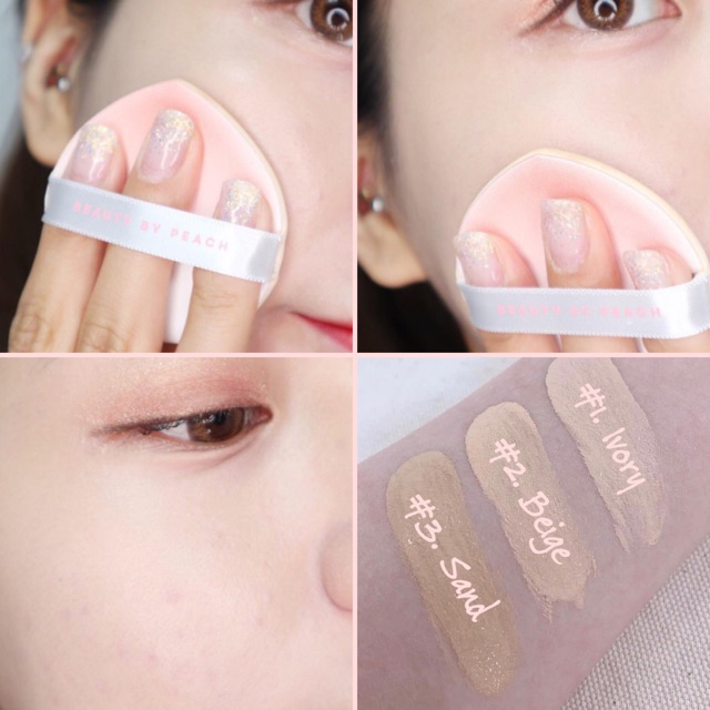 🎉🎉SALE SALE🎉🎉 Phấn Nước Dưỡng Ẩm Cho Lớp Nền Trong Veo Hoàn Hảo Peach C Honey Glow Cover Cushion SPF50+/PA+++ 15g