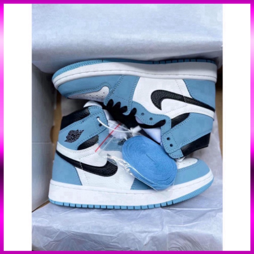 [FREE SHIP] [FREE SHIP] [FREE SHIP] Giày jordan ✅full box bill✅ Giày Thể Thao Air Jordan Xanh Móc Đen, Giày JD Cổ Cao Ca