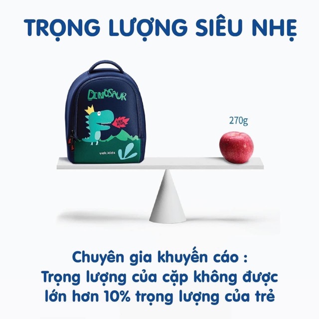 Balo mẫu giáo nhỡ UEK10 Siêu Nhẹ