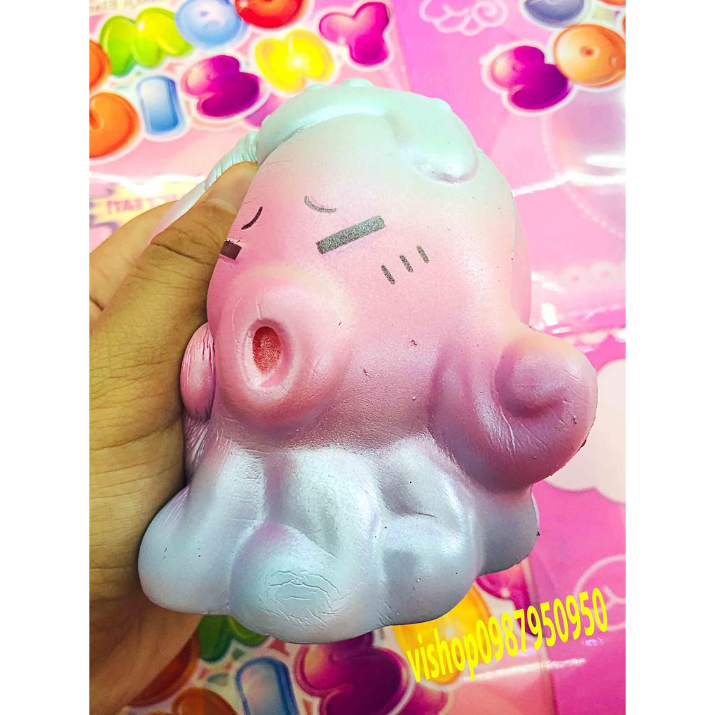 Bán  squishy bạch tuộc mồm lỗ kèm bao bì chính hãng