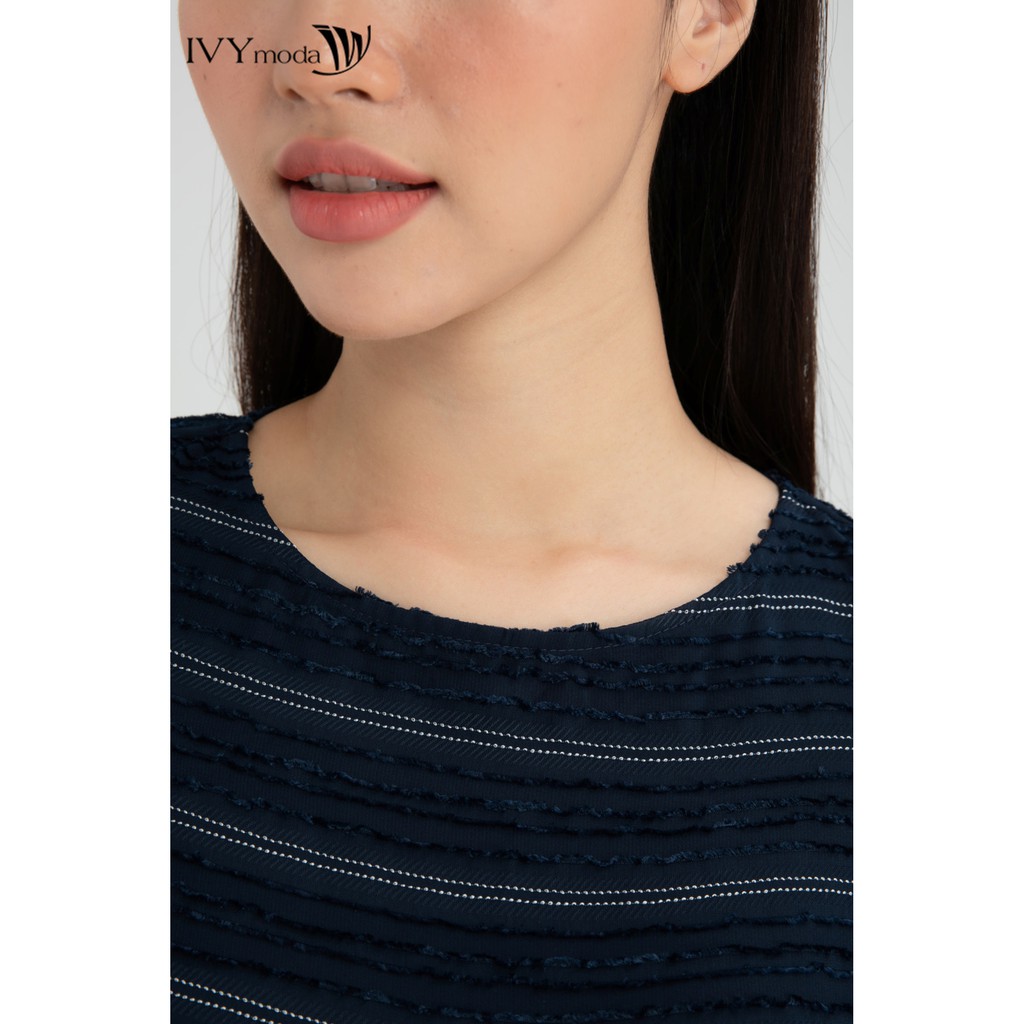 Áo sọc khoét vai nữ IVY moda MS 17M6533