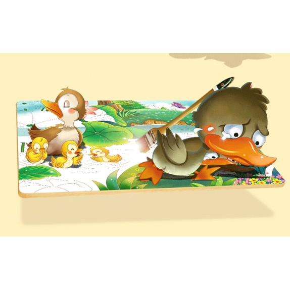 Trò chơi xếp hình 64 miếng, trò chơi giao dục sớm cho bé