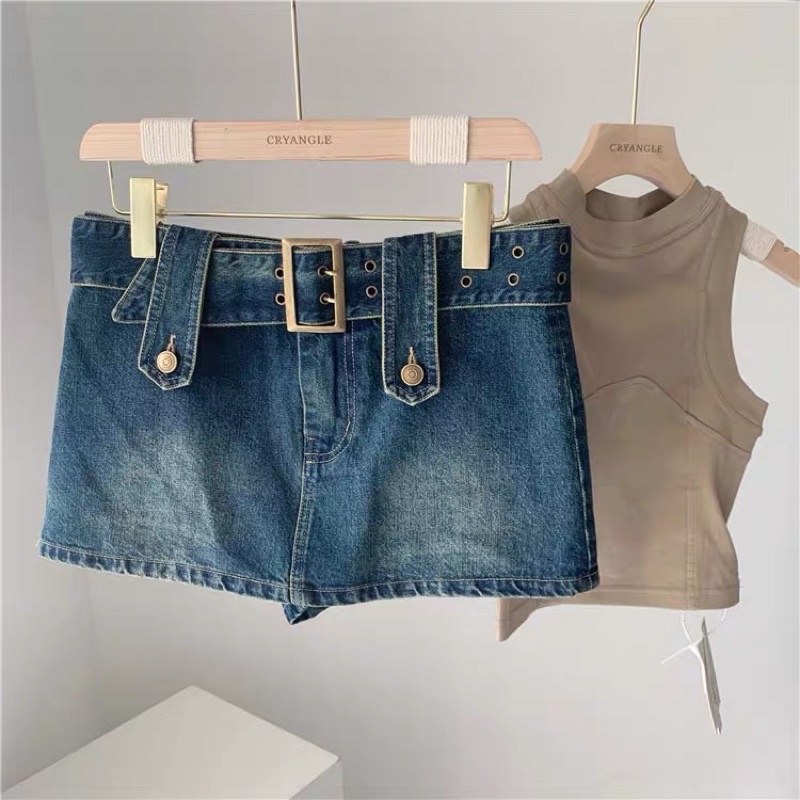 Chân váy jeans cá tính ( có kèm quần trong )