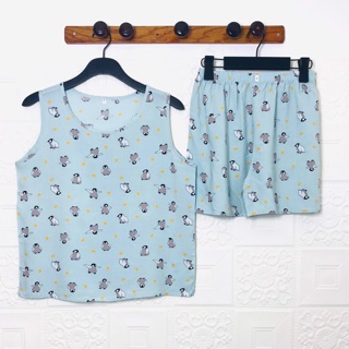 Đồ bộ tole  lanh - bộ ngắn chim cánh cục