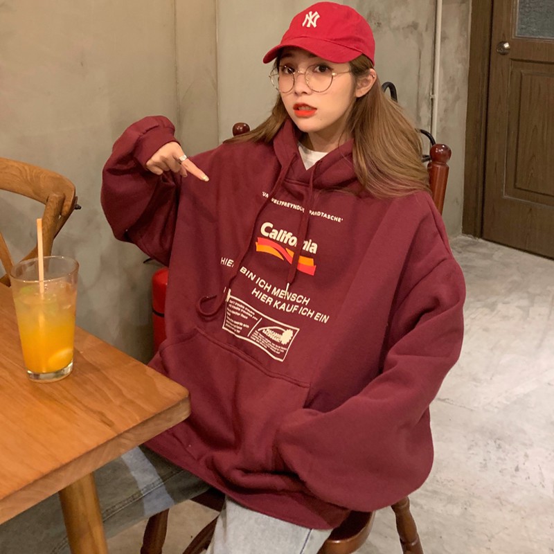 Áo hoodie đôi nam nữ form rộng ulzzang tay phồng mũ rộng  - Liti shop