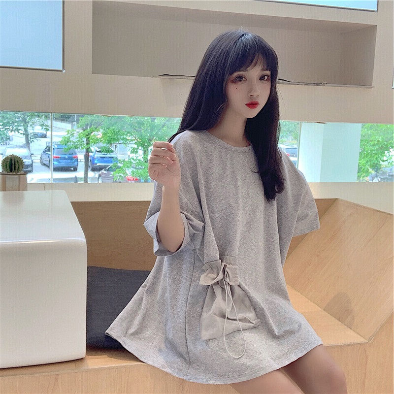 Áo thun tay ngắn dáng rộng thiết kế độc đáo thời trang dành cho nữ