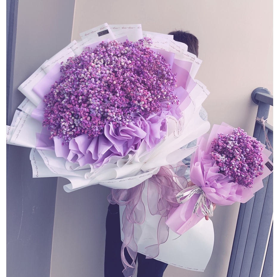 Bó 120gr hoa baby khô decor trang trí nhà cửa, hoa khô trang trí nội thất siêu xinh