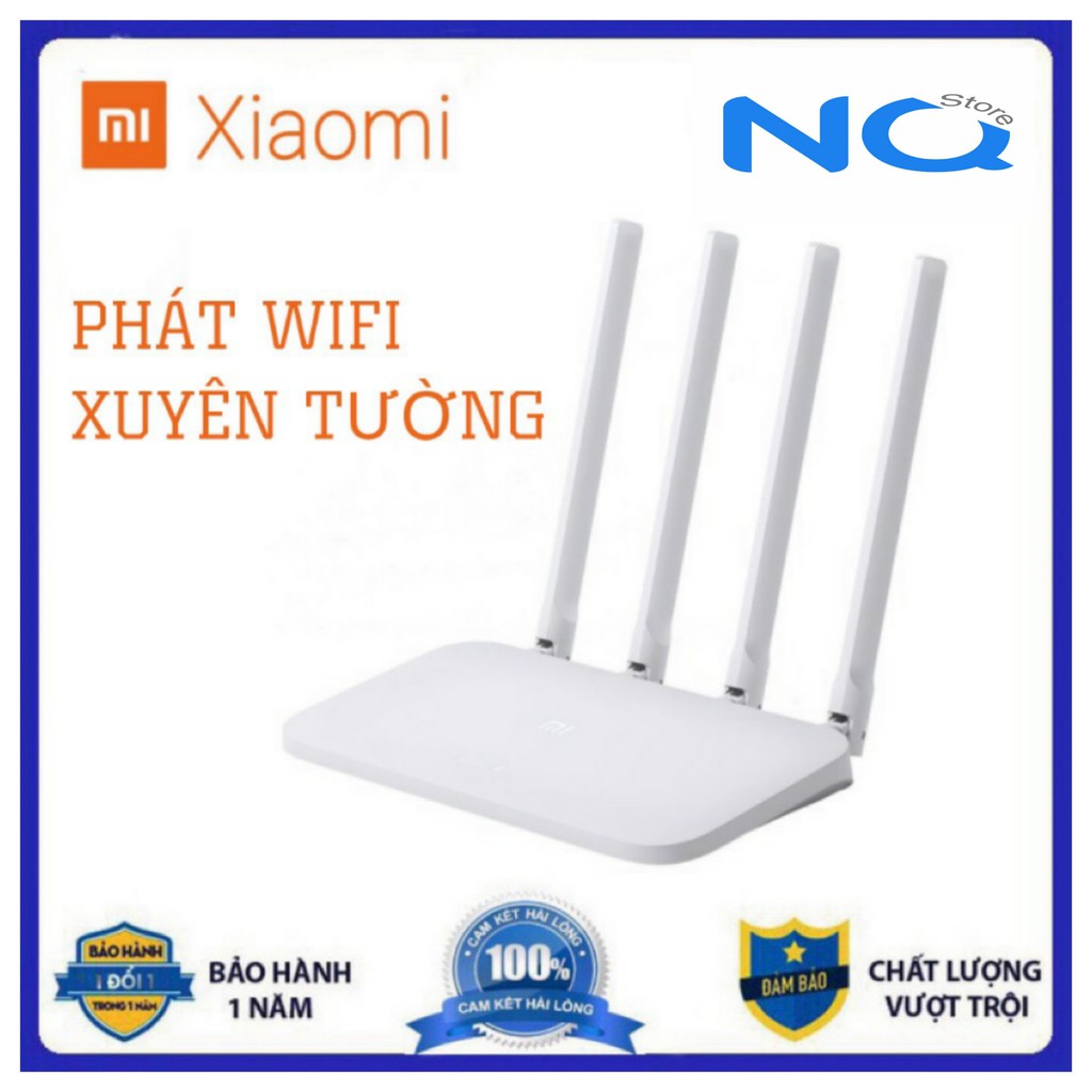 Bộ phát wifi xiaomi 4 râu - modem wifi xuyên tường repeater kích sóng siêu mạnh