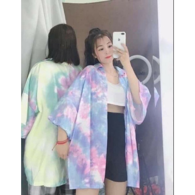 Áo Sơ Mi Tay Ngắn Unisex Cổ Bẻ Phông Cách Hàn Quốc Freesize