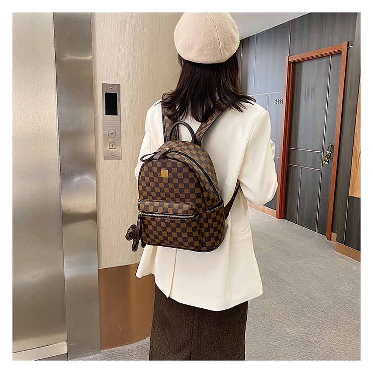 Balo nữ đeo chéo đi học đi chơi đẹp thời trang caro Hiếu Túi BL11