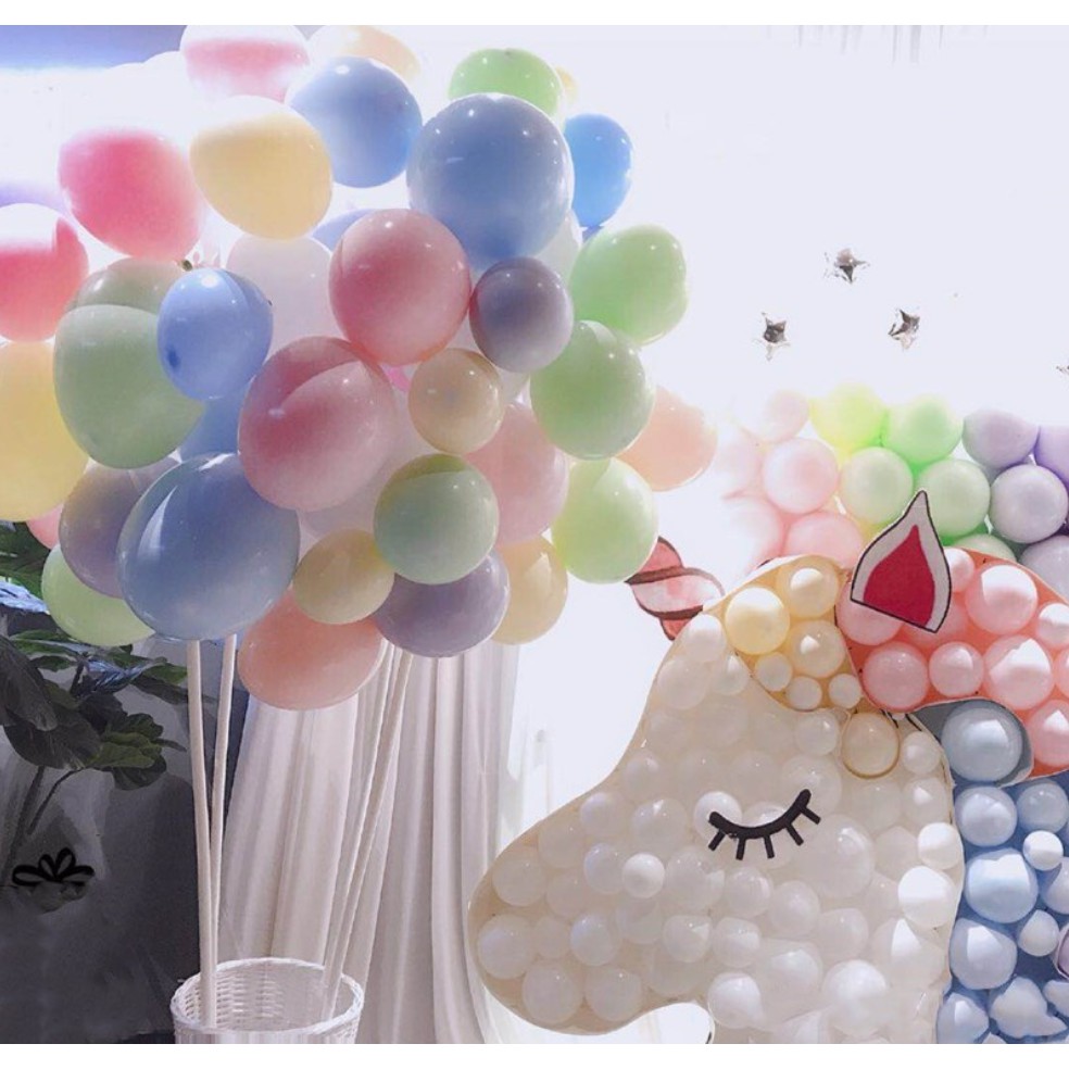 Set 10 bong bóng Macaroon 10 inch nhiều màu trang trí tiệc