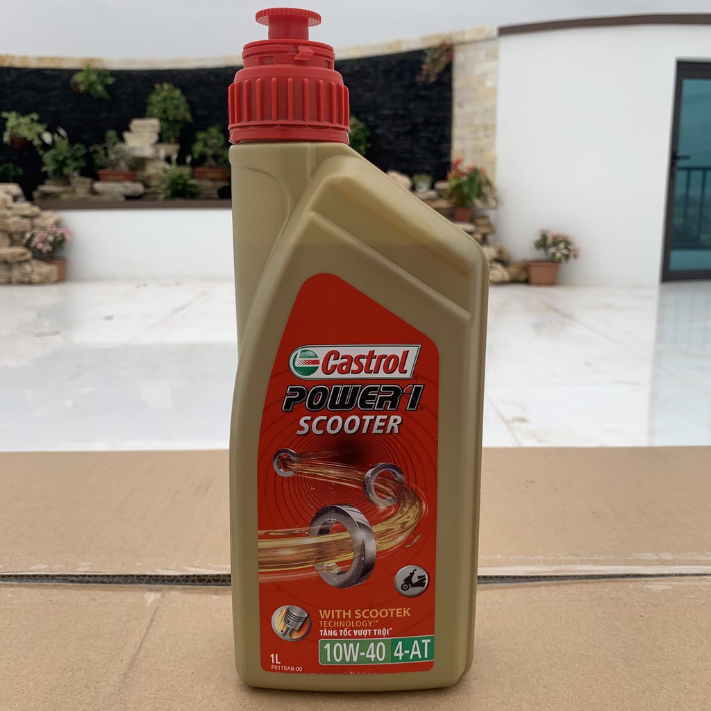 [Chính hãng] Dầu nhớt xe ga Castrol Power 1 Scooter 10W40 4AT dung tích 800ml - 1L